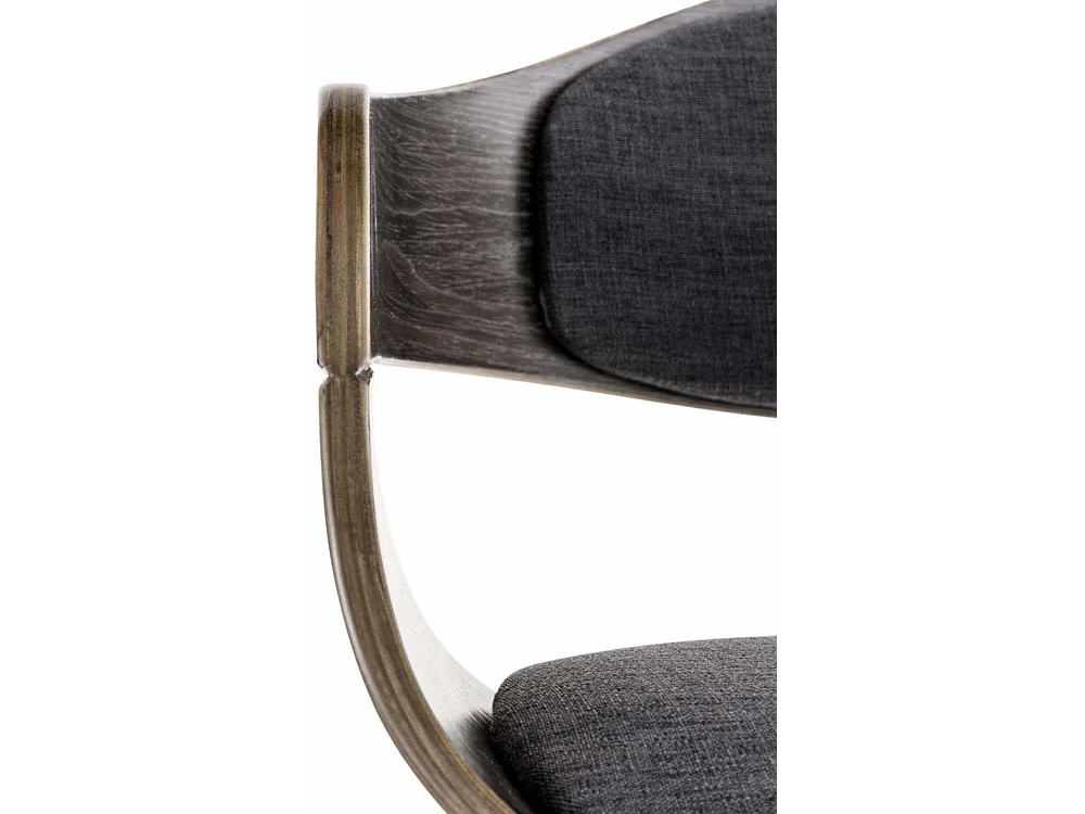 2er Set Stuhl mit Armlehnen - Stoff - grau/dunkelgrau - Kingston