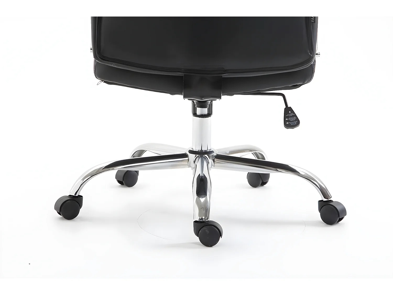 Chaise de bureau - Similicuir & Métal chromé - Noir - XL Vaud