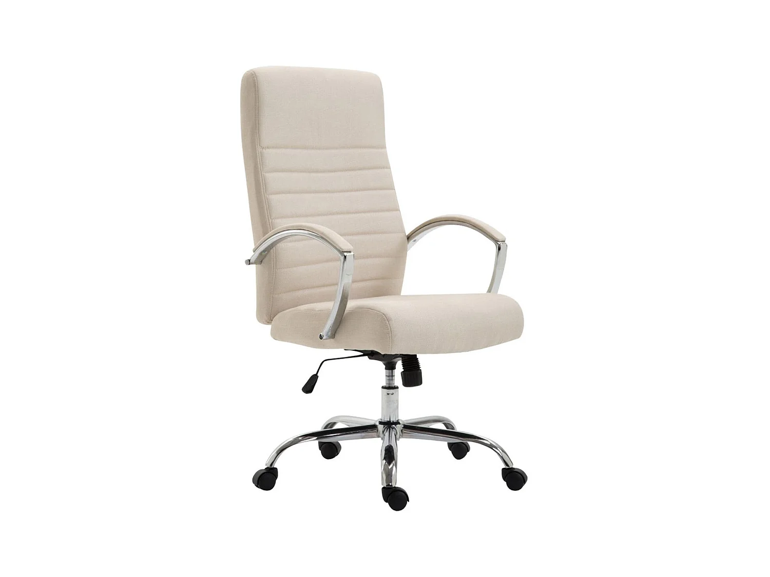 Chaise de bureau - Tissu & Cappuccino - Crème - Valais