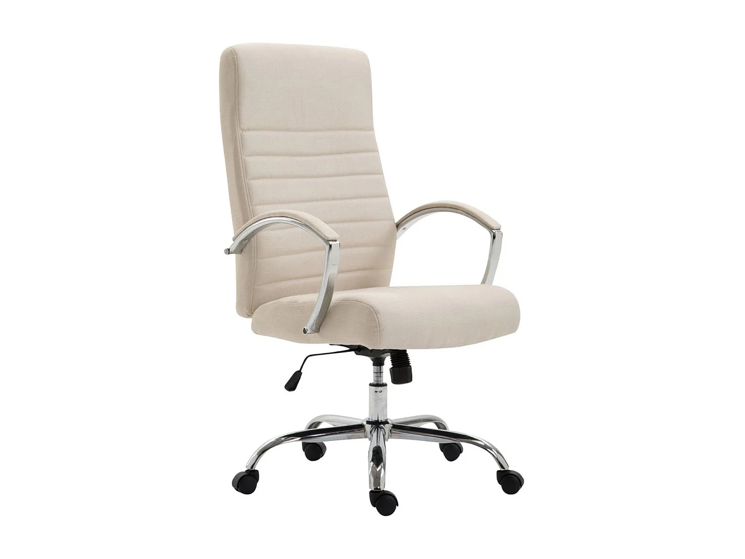 Chaise de bureau - Tissu & Cappuccino - Crème - Valais