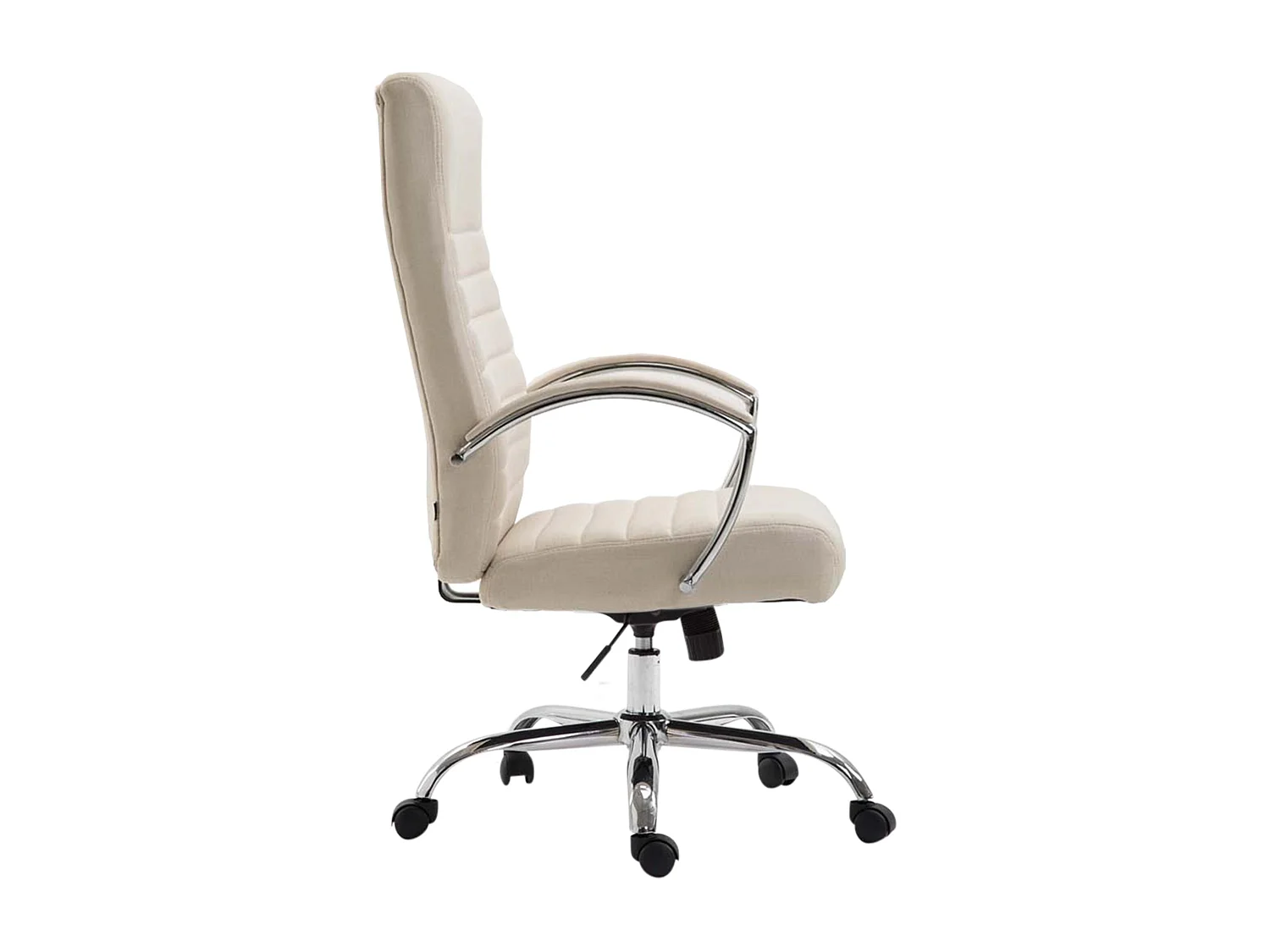 Chaise de bureau - Tissu & Cappuccino - Crème - Valais
