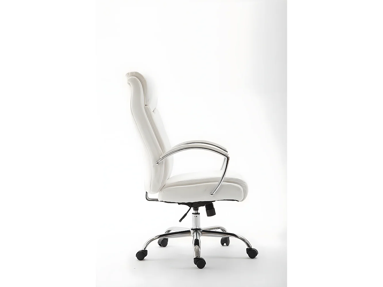Chaise de bureau - Similicuir & Métal chromé - Blanc - XL Vaud
