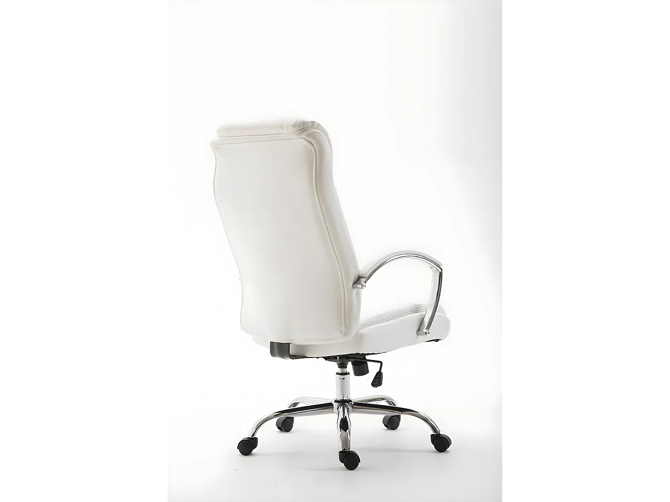 Chaise de bureau - Similicuir & Métal chromé - Blanc - XL Vaud