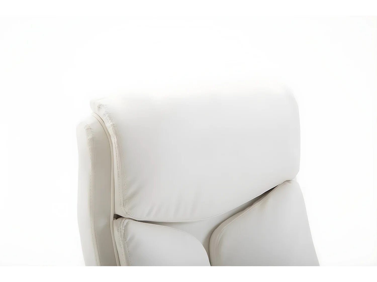 Chaise de bureau - Similicuir & Métal chromé - Blanc - XL Vaud