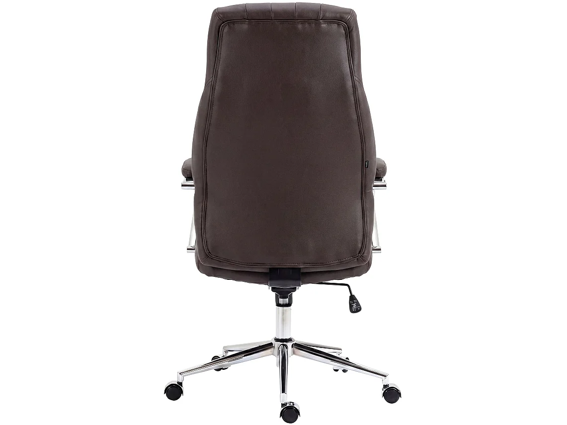 Chaise de bureau - Véritable cuir & Nature - Marron - Wigan