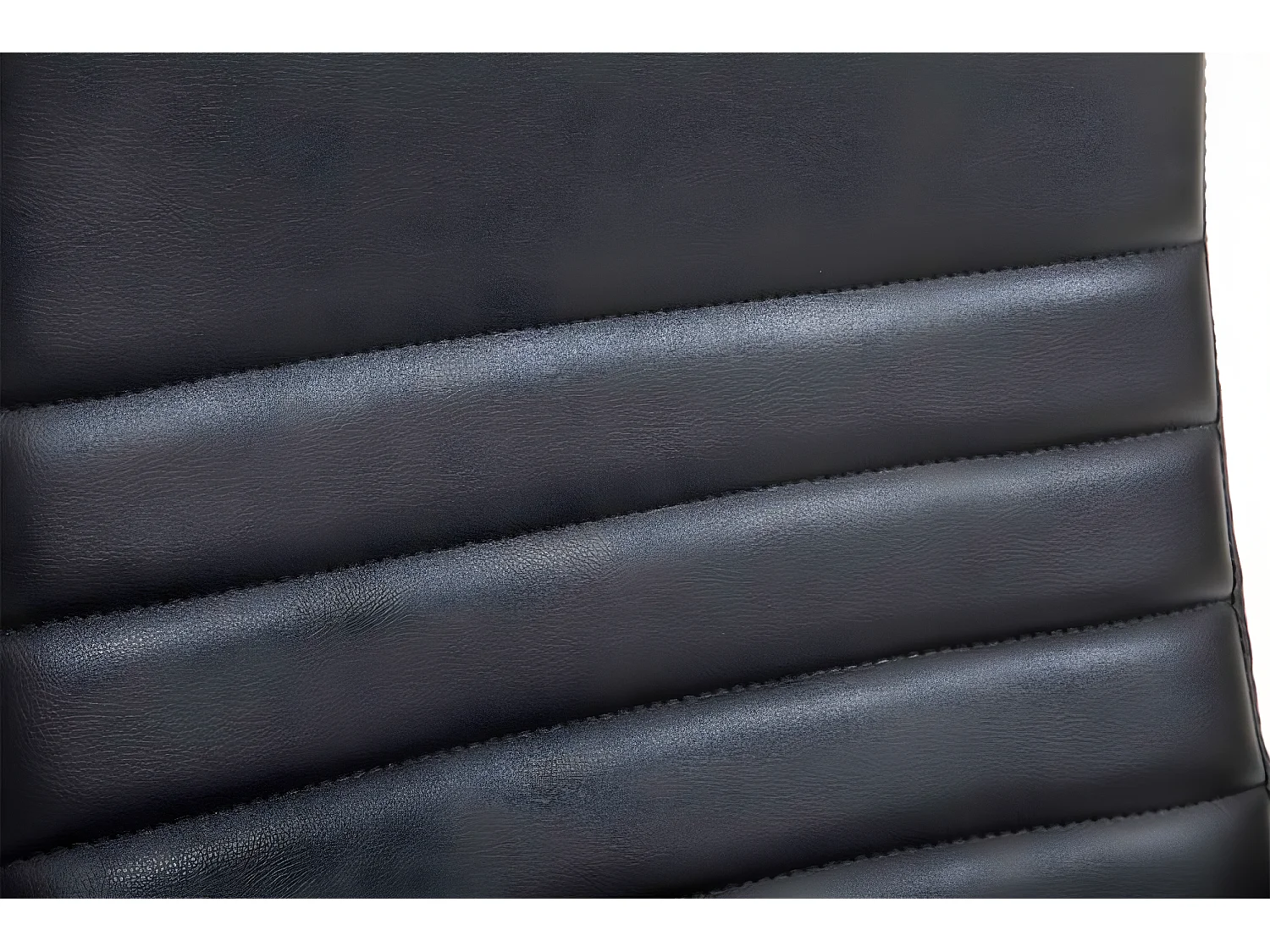 Chaise de bureau - Similicuir & Métal chromé - Noir - Valais