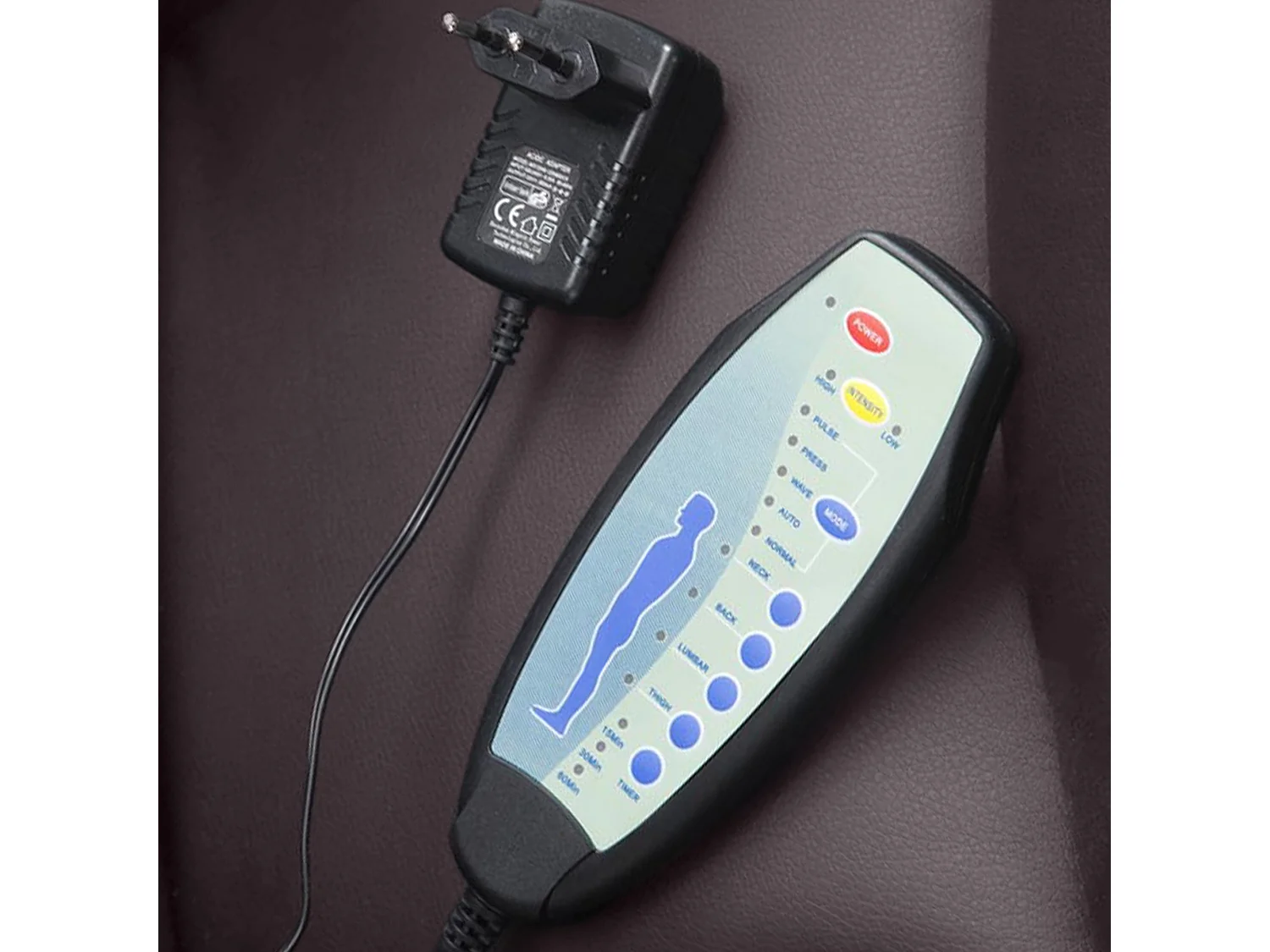 Chaise de bureau - Similicuir & Métal chromé - Marron - Pacific