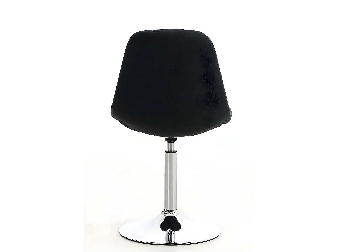 Silla de oficina - Tela & Metal cromado - Negro - Emil