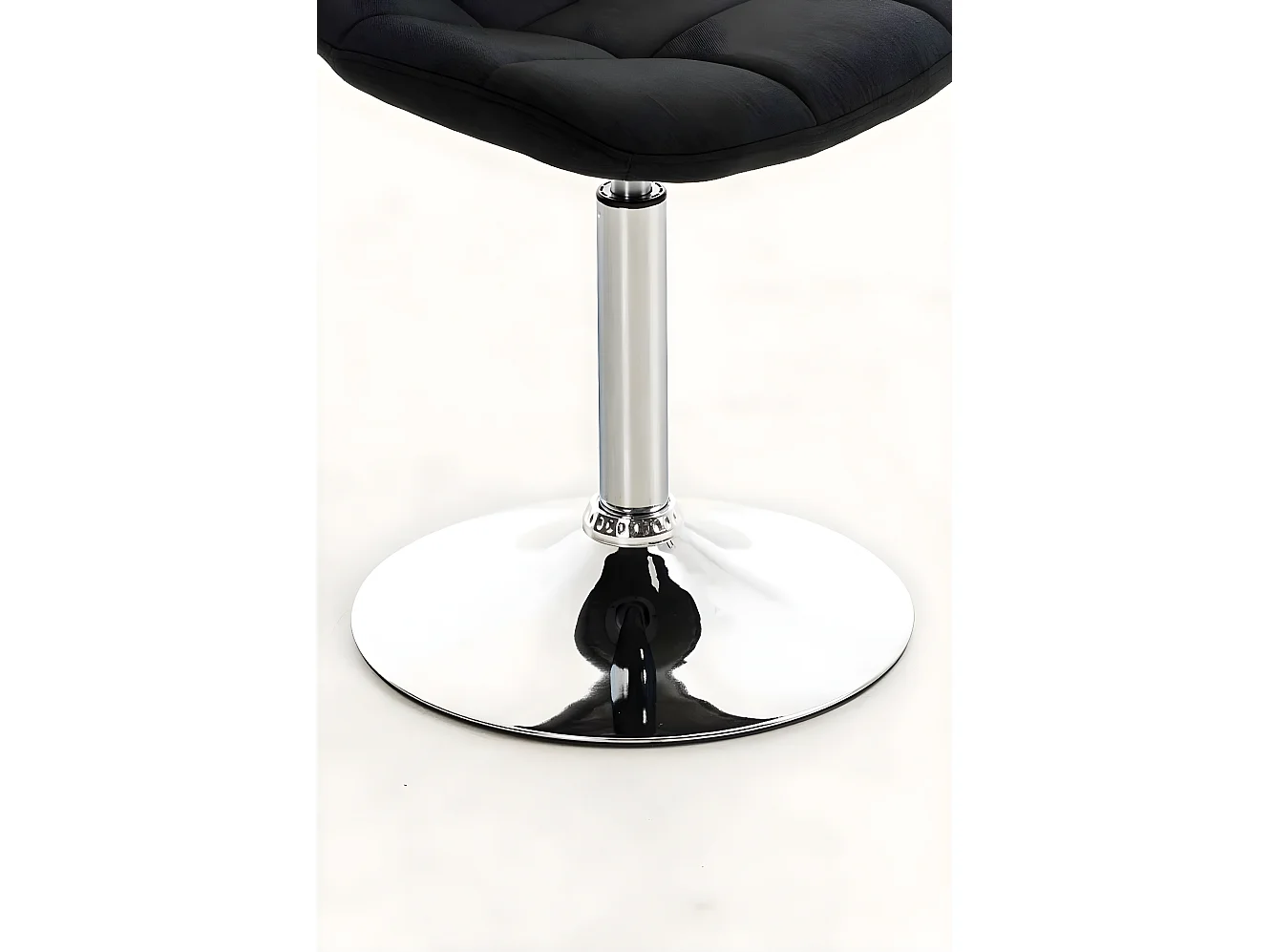 Silla de oficina - Tela & Metal cromado - Negro - Emil