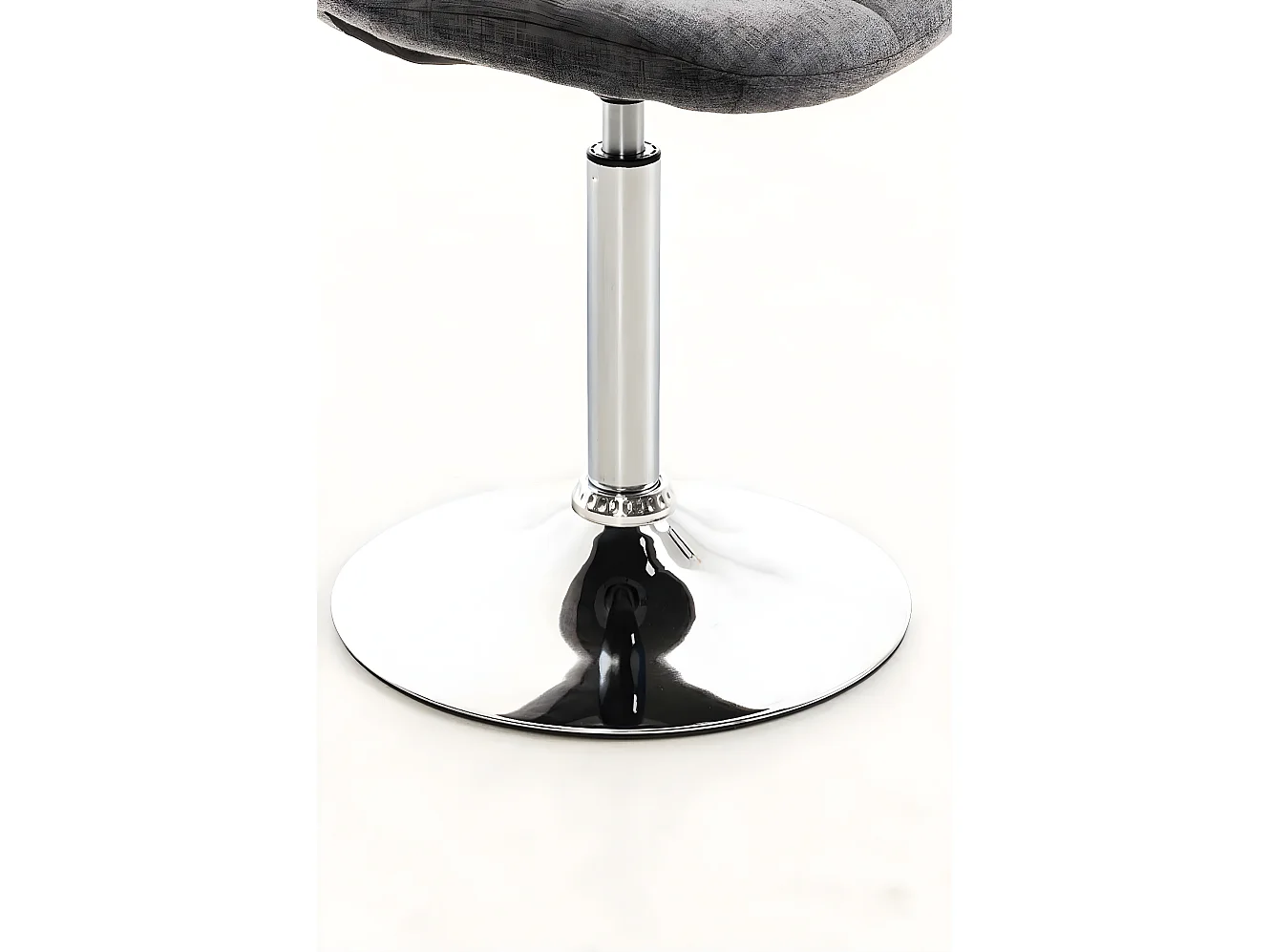 Chaise de bureau - Tissu & Métal chromé - Gris clair - Emil