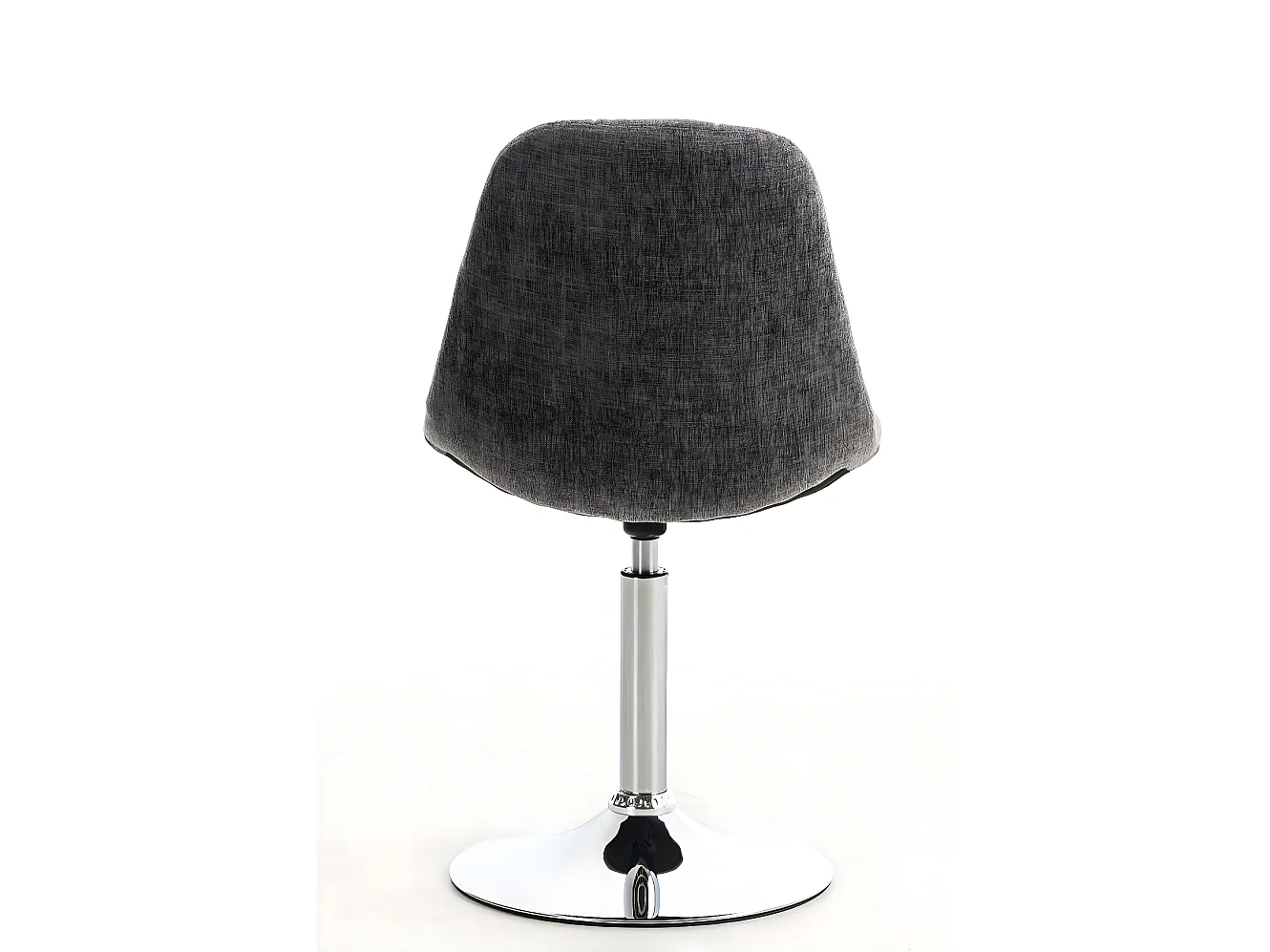 Chaise de bureau - Tissu & Métal chromé - Gris clair - Emil