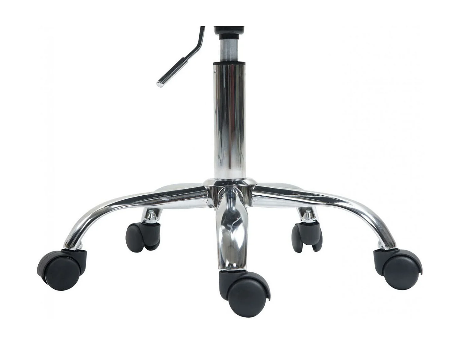 Chaise de bureau - Tissu & Métal chromé - Noir - Lucy V2