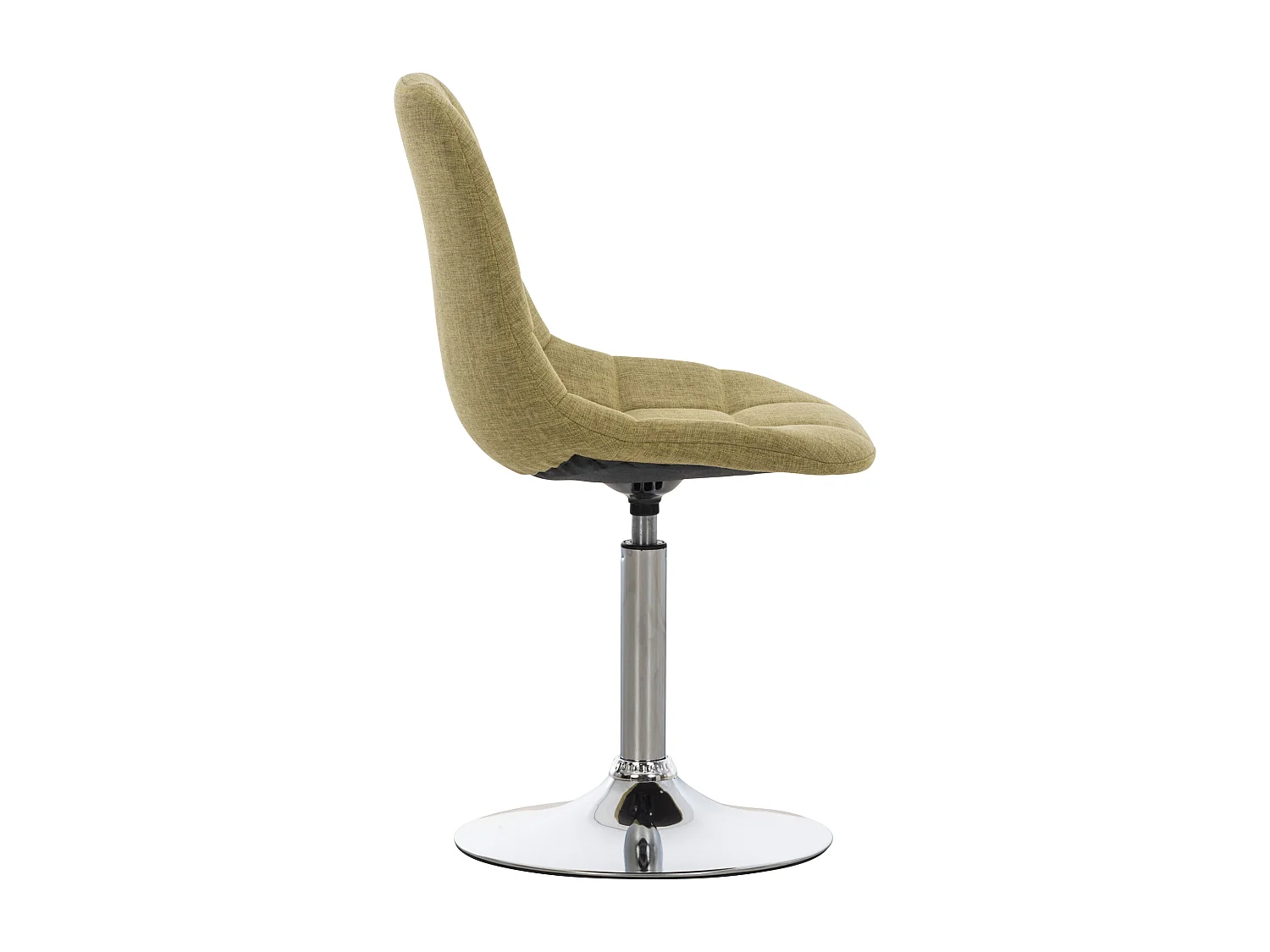 Chaise de bureau - Tissu & Métal chromé - Vert - Emil