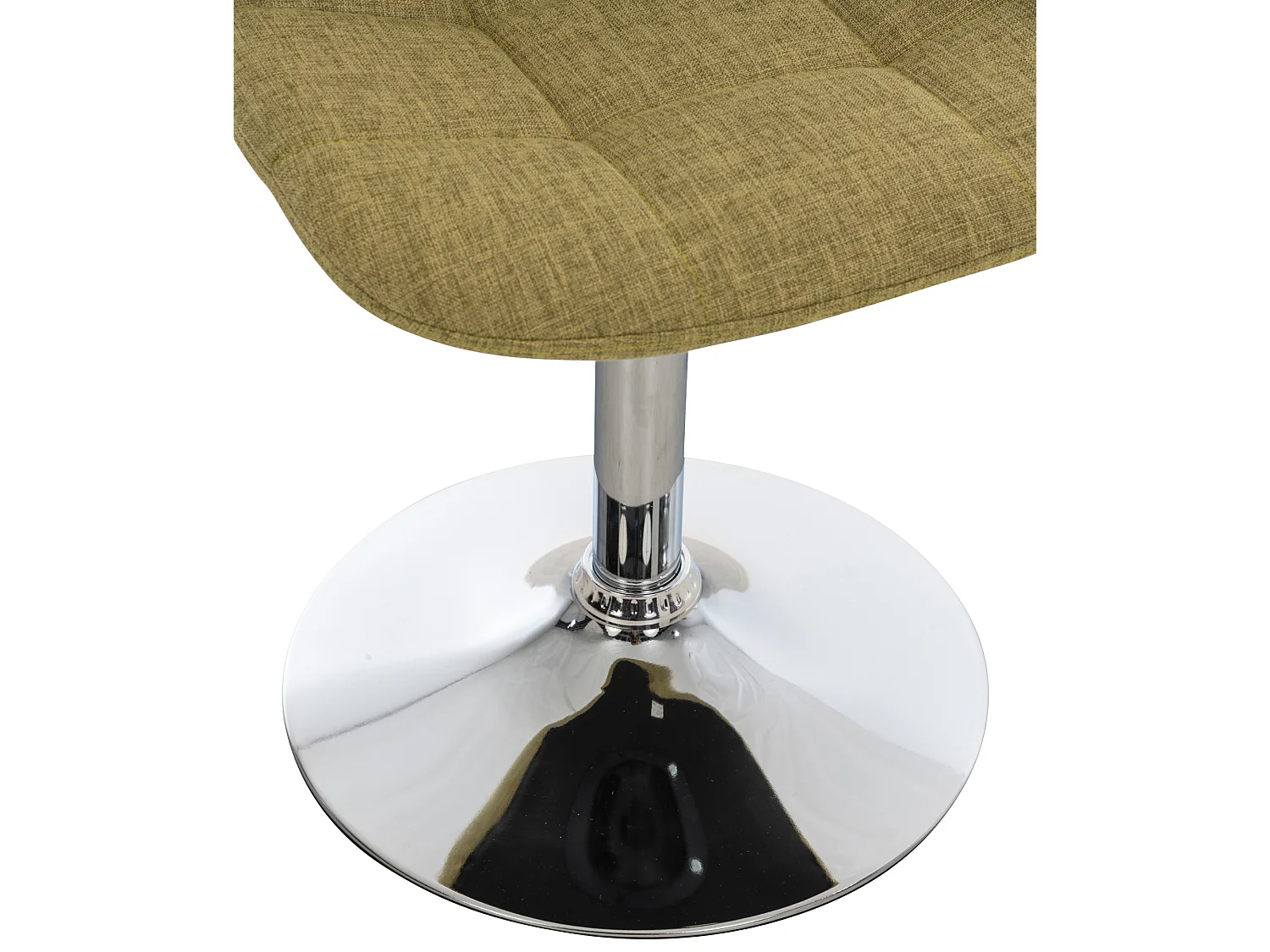 Chaise de bureau - Tissu & Métal chromé - Vert - Emil