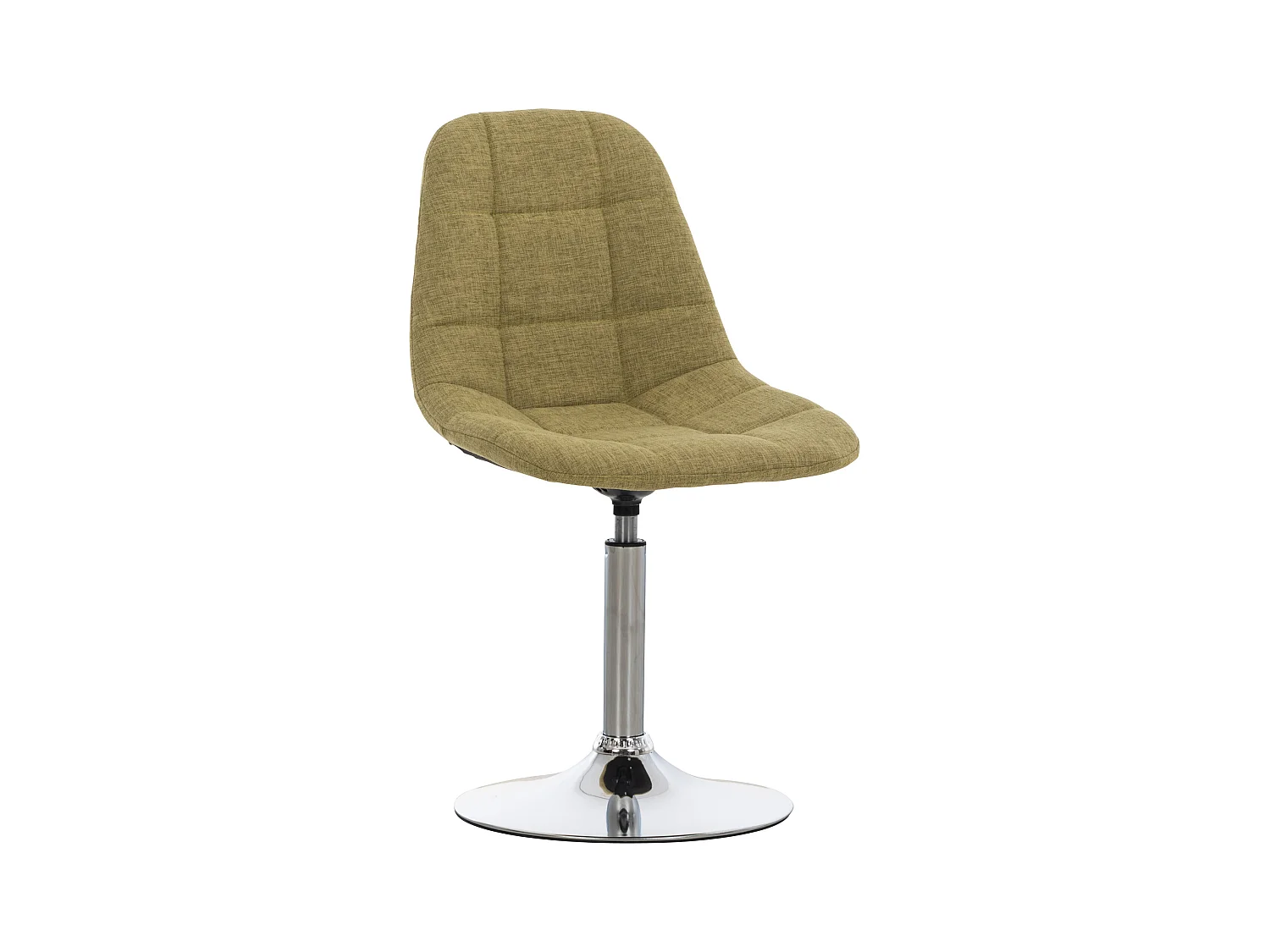 Chaise de bureau - Tissu & Métal chromé - Vert - Emil