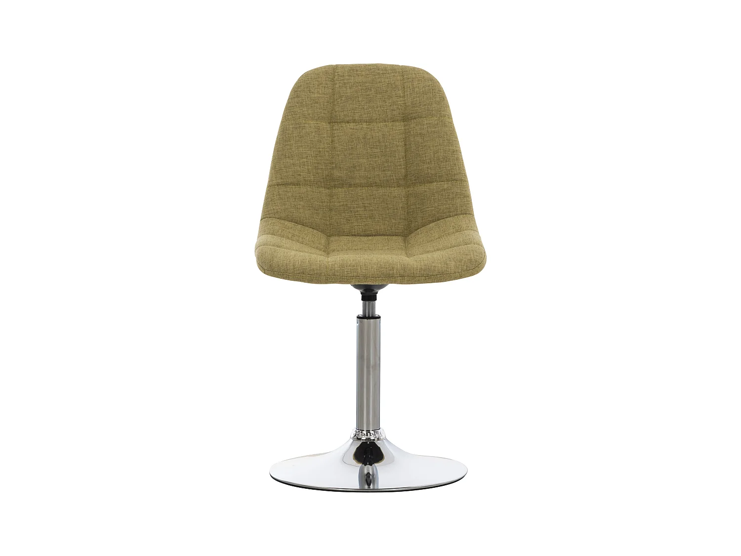 Chaise de bureau - Tissu & Métal chromé - Vert - Emil