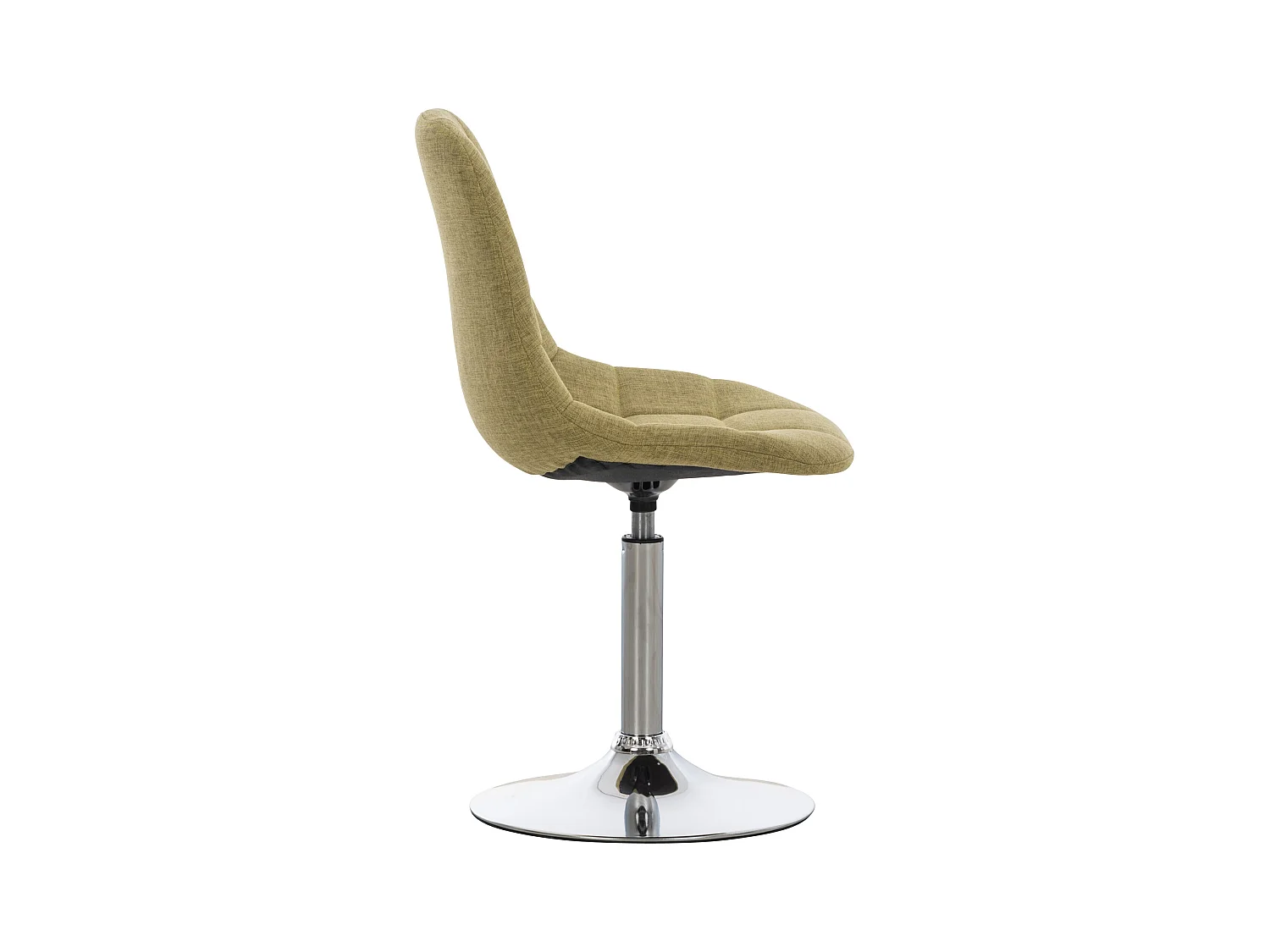 Chaise de bureau - Tissu & Métal chromé - Vert - Emil