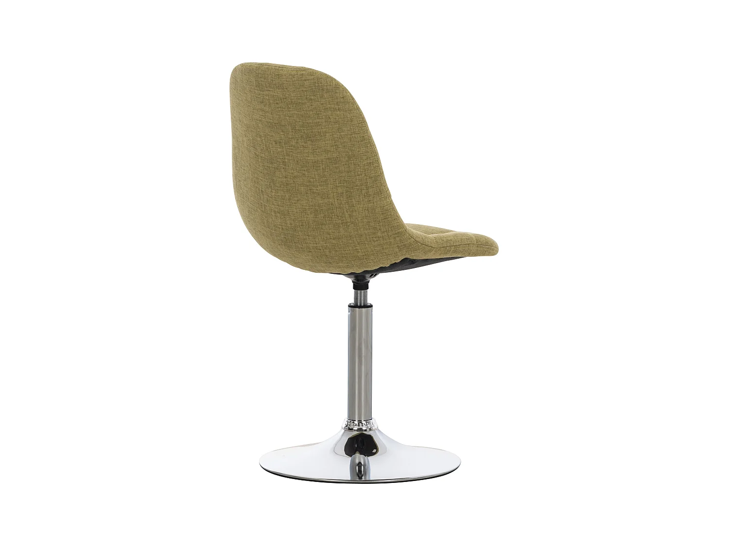 Chaise de bureau - Tissu & Métal chromé - Vert - Emil