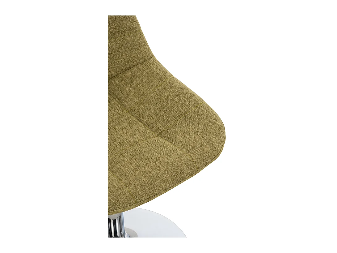 Chaise de bureau - Tissu & Métal chromé - Vert - Emil