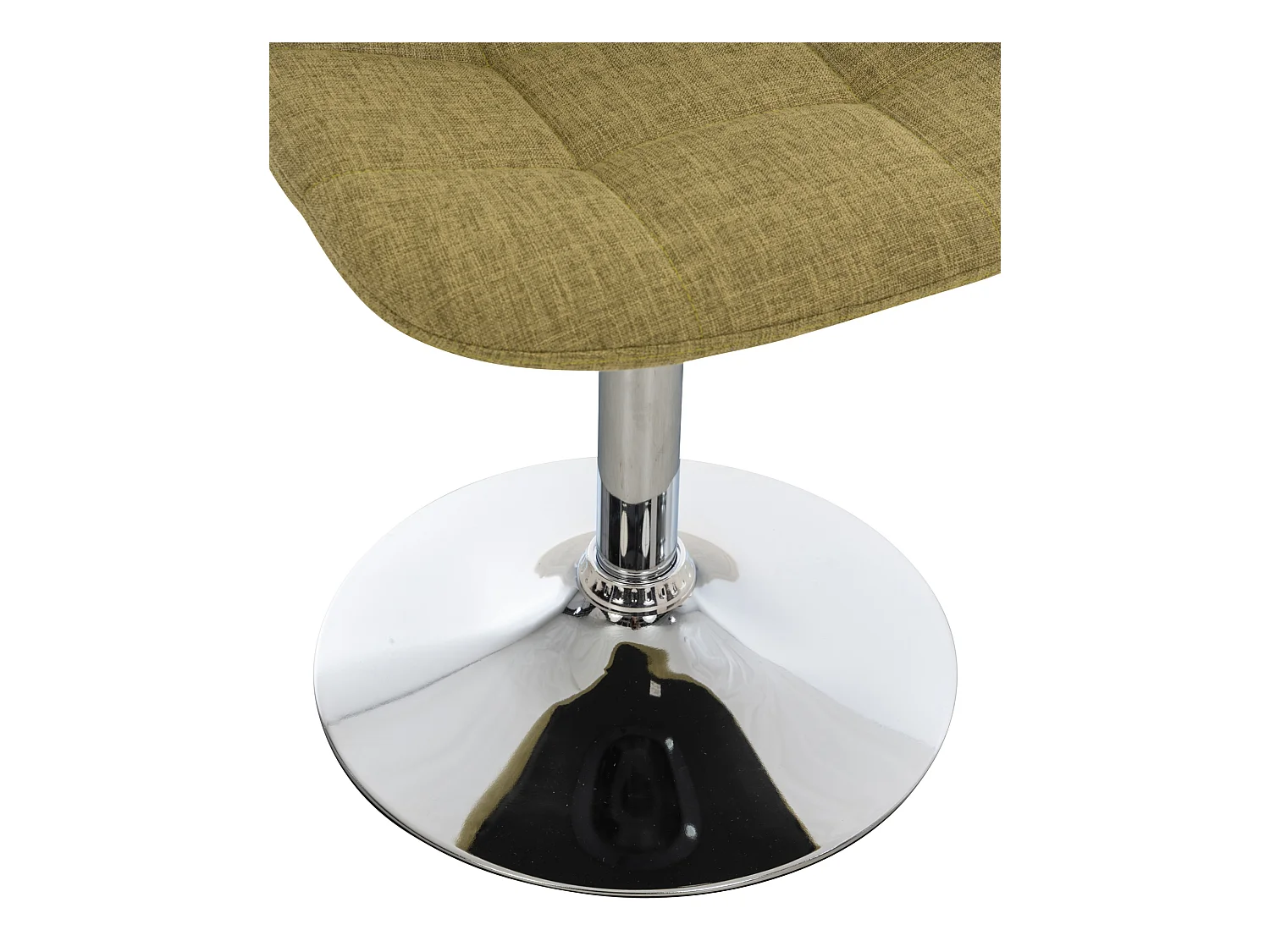 Chaise de bureau - Tissu & Métal chromé - Vert - Emil