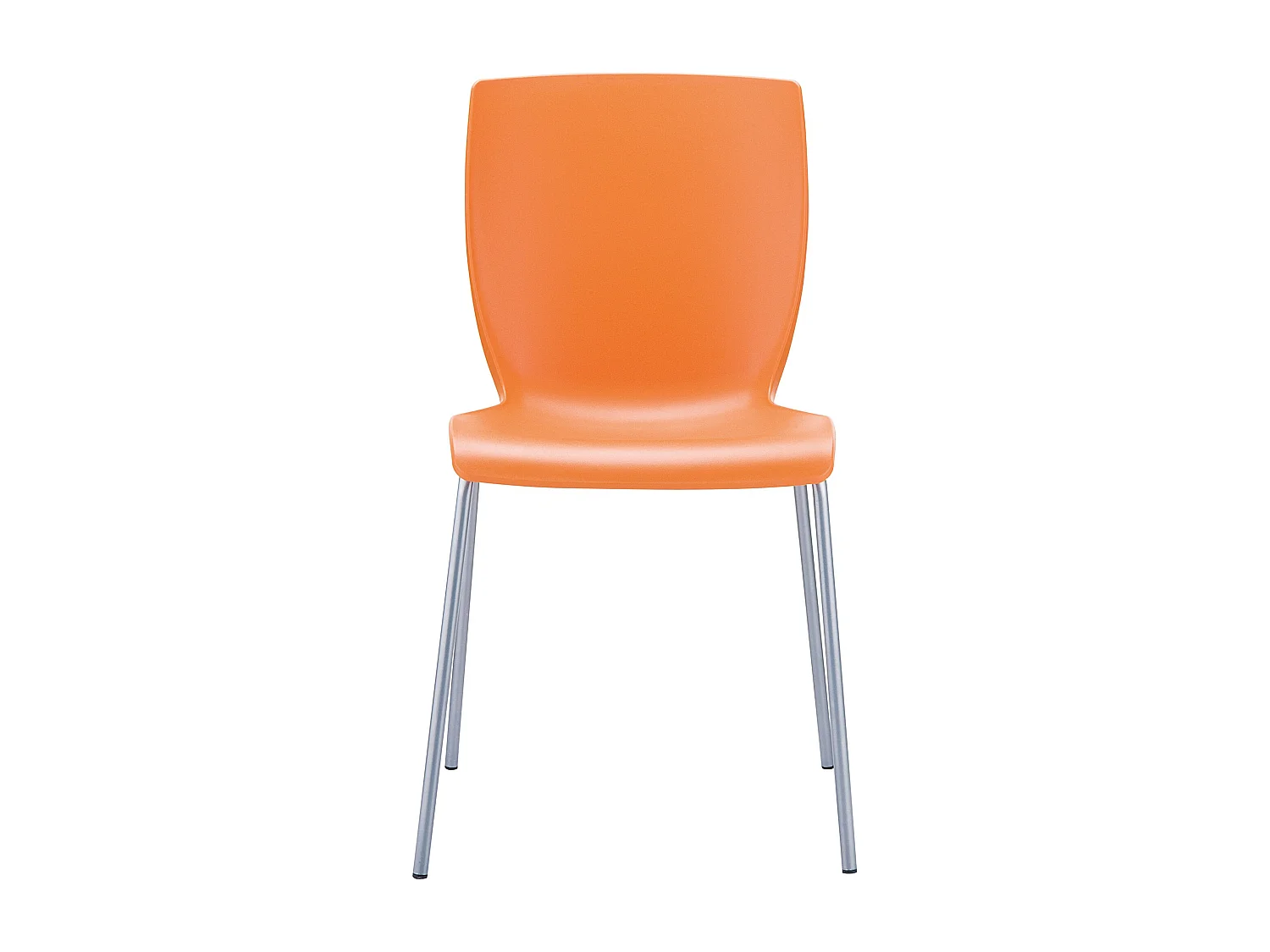 Chaise de conférence - Plastique & Aluminium - Orange - Mio