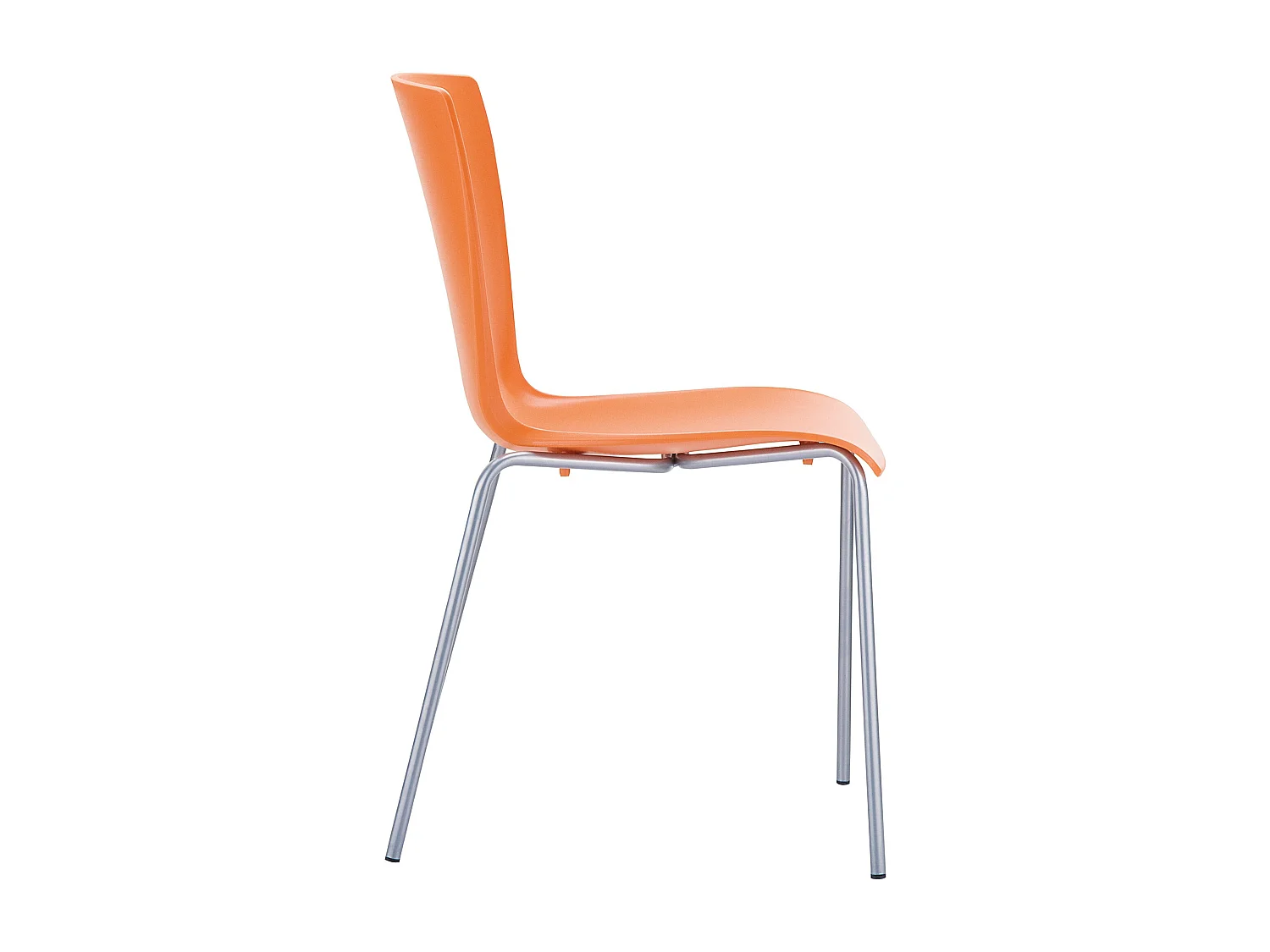 Chaise de conférence - Plastique & Aluminium - Orange - Mio