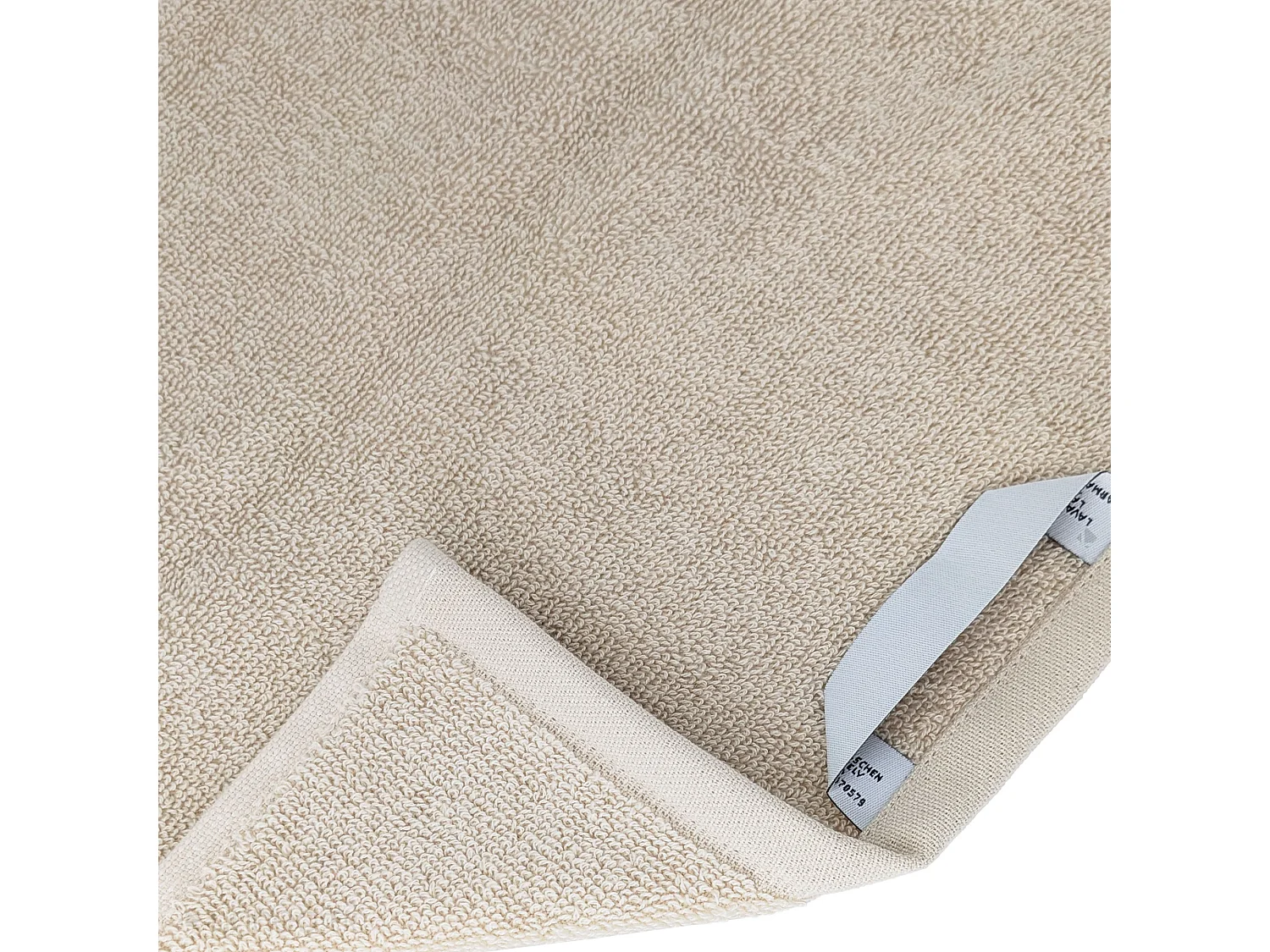Lot de 2 serviettes invité absorbantes coton 33x50cm FEUILLE beige