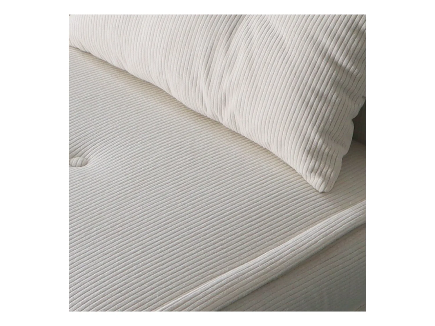 Ausziehbares Samt-Cord-Sofa Beige 2-Sitzer ENNIS