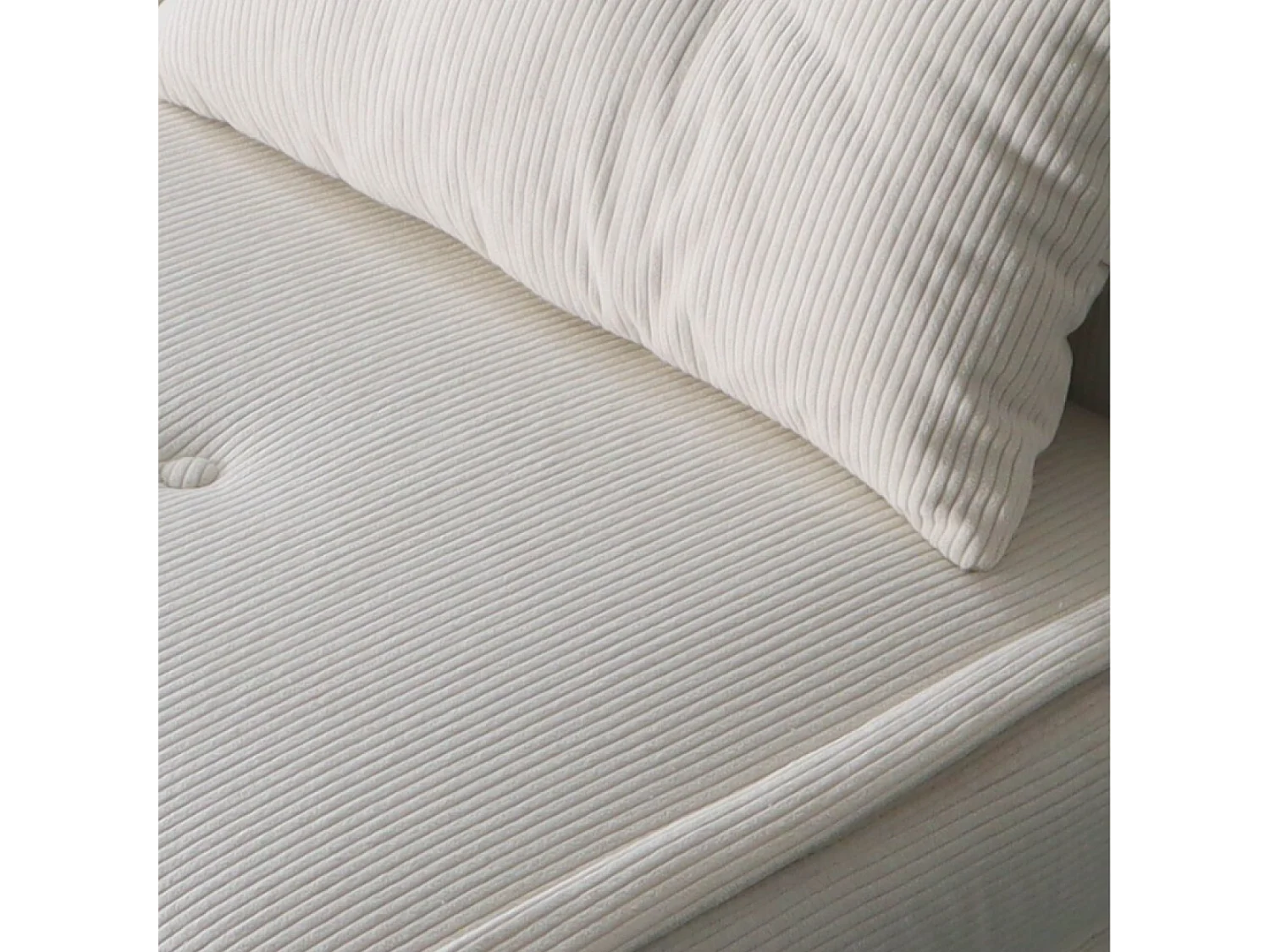 Omvormbare Fluwelen Ribbank Beige 2-Zits ENNIS