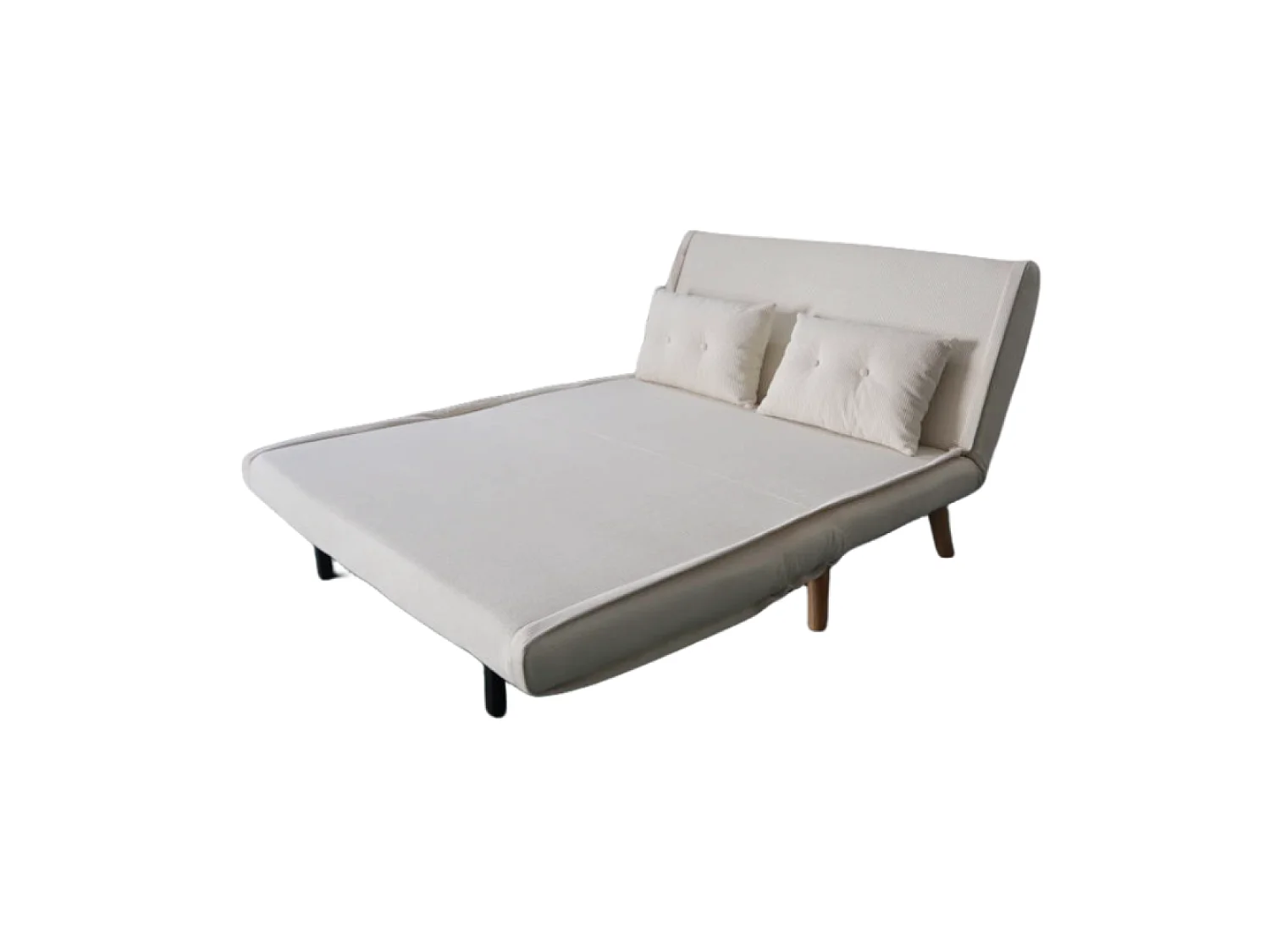 Omvormbare Fluwelen Ribbank Beige 2-Zits ENNIS