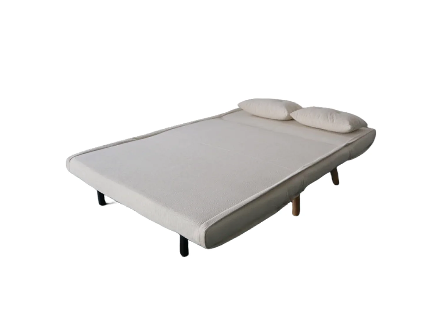 Omvormbare Fluwelen Ribbank Beige 2-Zits ENNIS