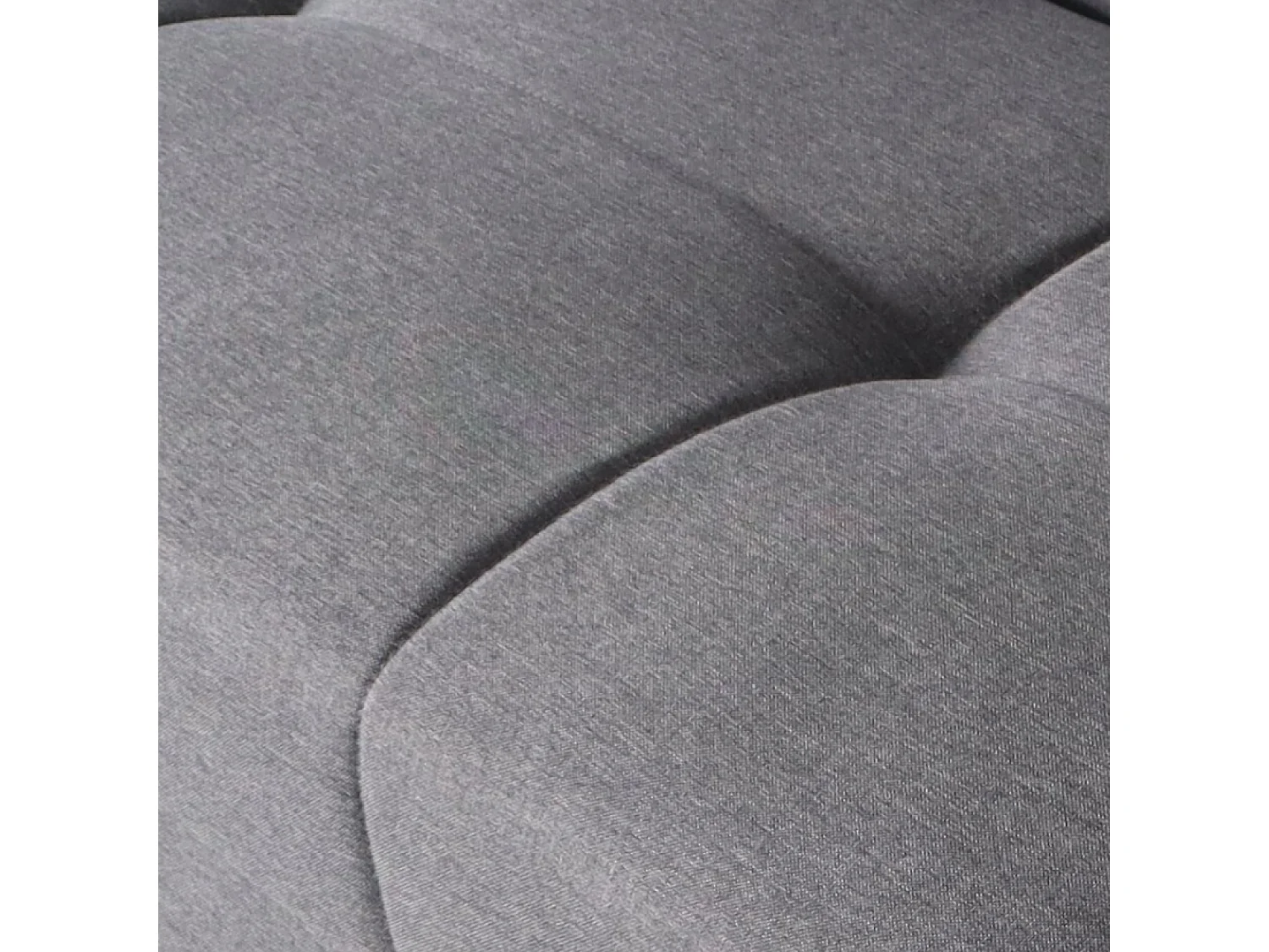 Canapé convertible avec coffre en tissu gris foncé 3 places ADARE