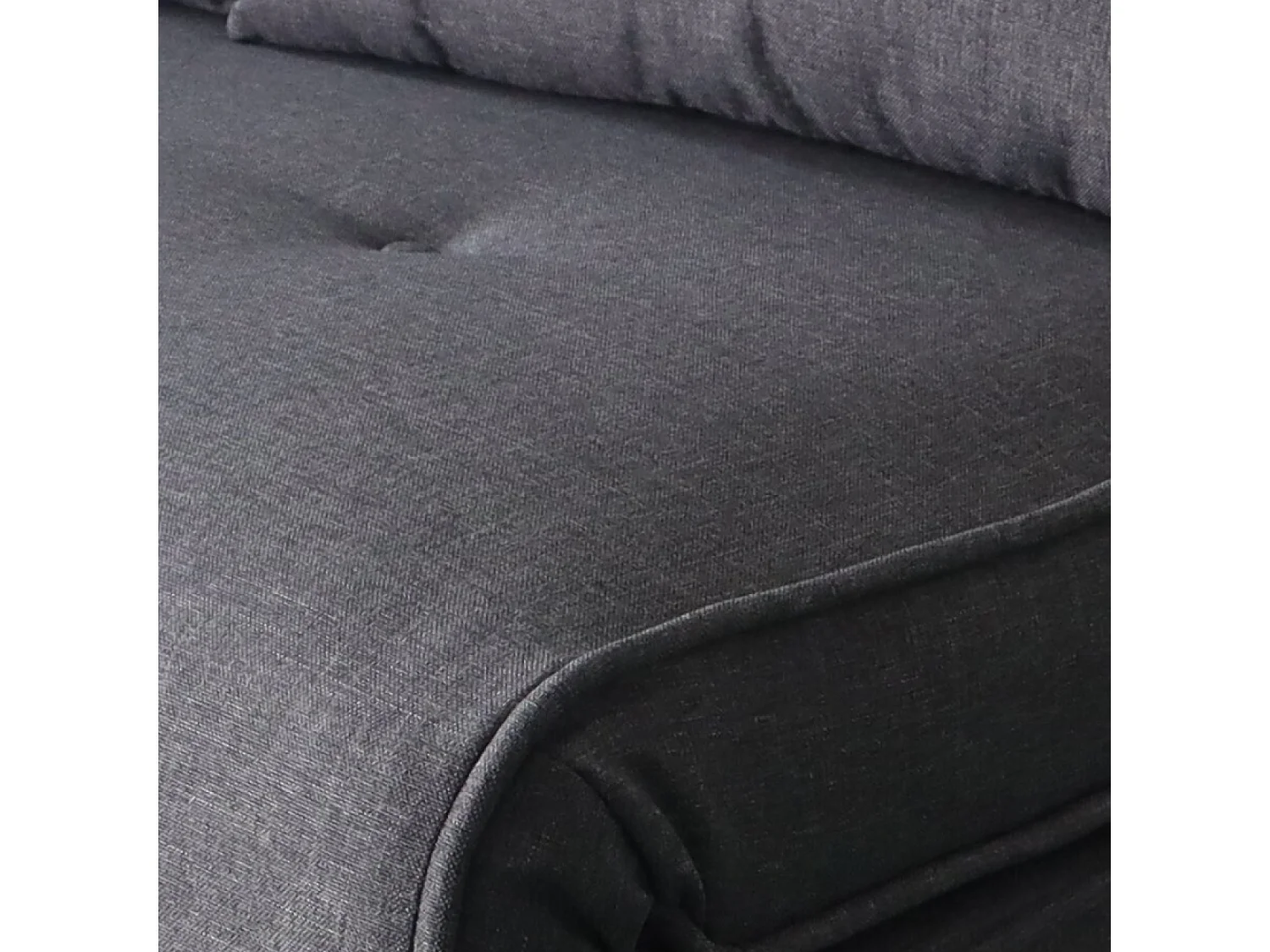 Divano letto 2 posti in tessuto grigio scuro DORIS