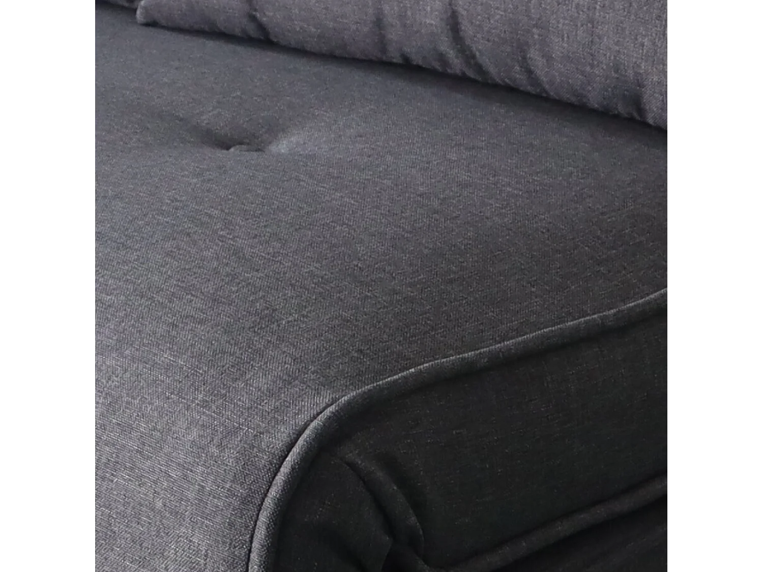 Sofá cama de 2 plazas de tela gris oscuro DORIS