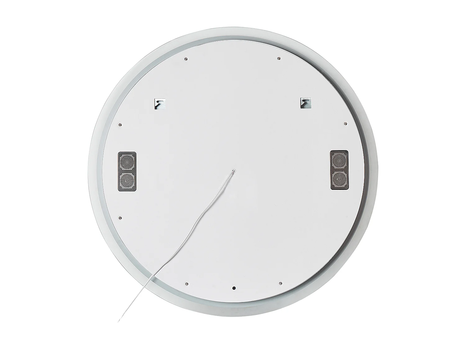 Espejo LED de baño FIXIN 80 cm 80 cm con altavoz Bluetooth integrado Plateado