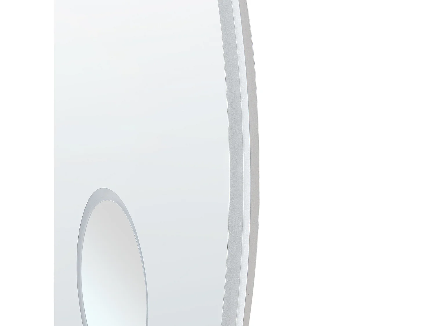 LED-Badezimmer-Spiegel FIXIN 80 cm 80 cm mit Bluetooth-Lautsprecher Silber