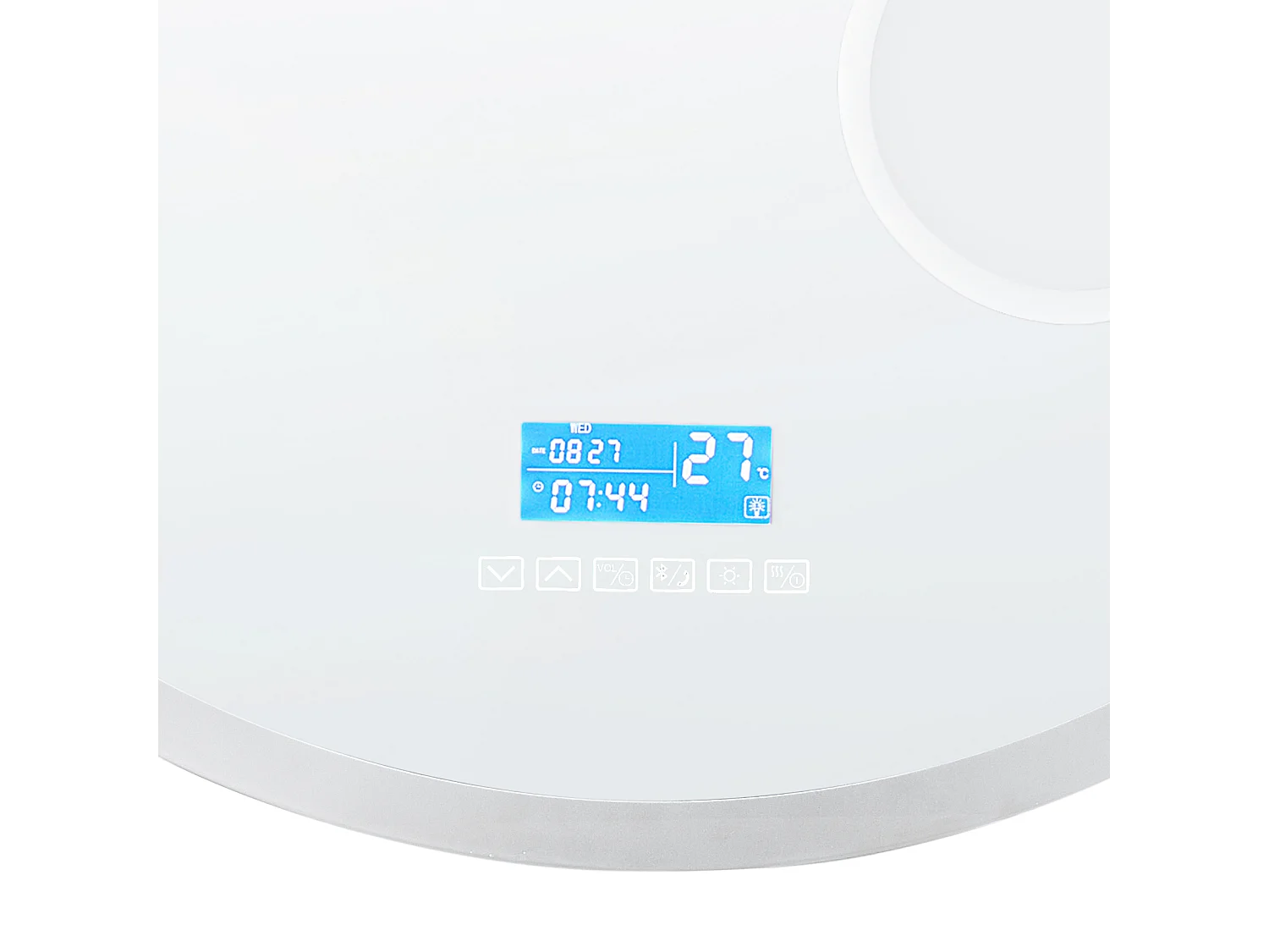 LED badkamerspiegel FIXIN 80 cm 80 cm Met ingebouwde Bluetooth speaker Zilver