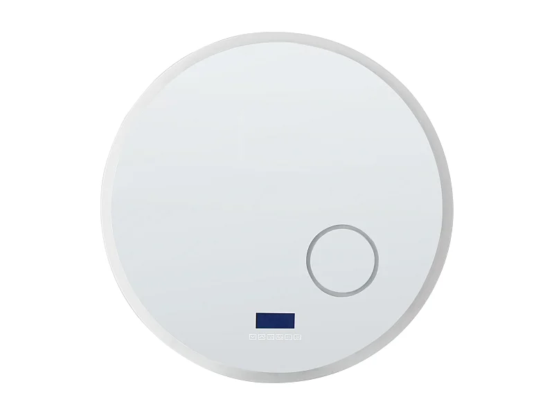 Miroir de salle de bain LED FIXIN 80 cm 80 cm Avec haut-parleur Bluetooth intégré Argenté