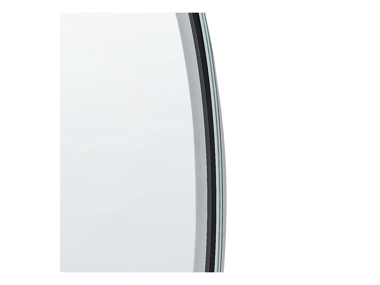 Specchio da bagno con luce LED BROGNON 60 cm 60 cm con altoparlante Bluetooth integrato Argento