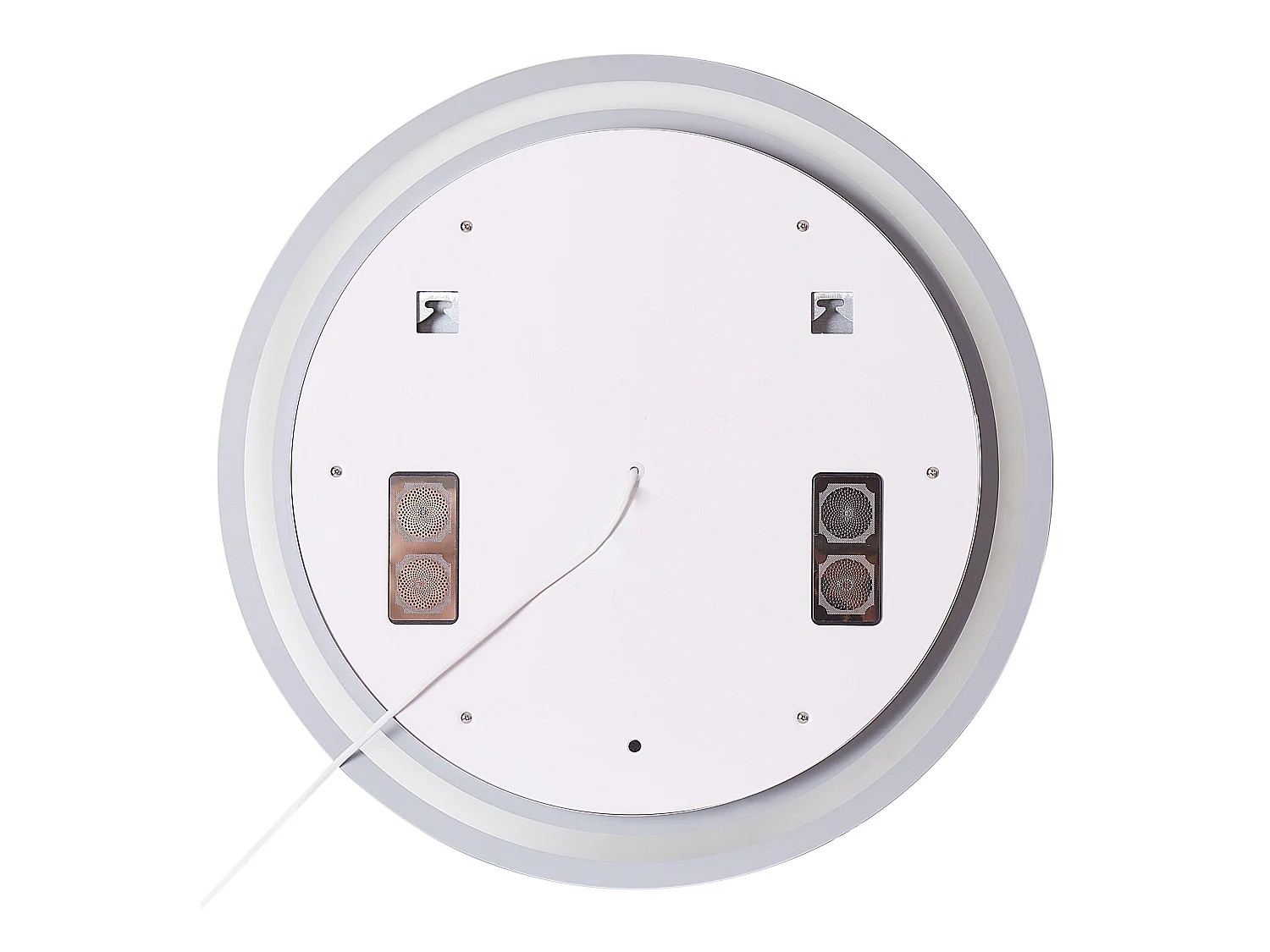 LED badkamerspiegel BROGNON 60 cm 60 cm Met ingebouwde Bluetooth speaker Zilver