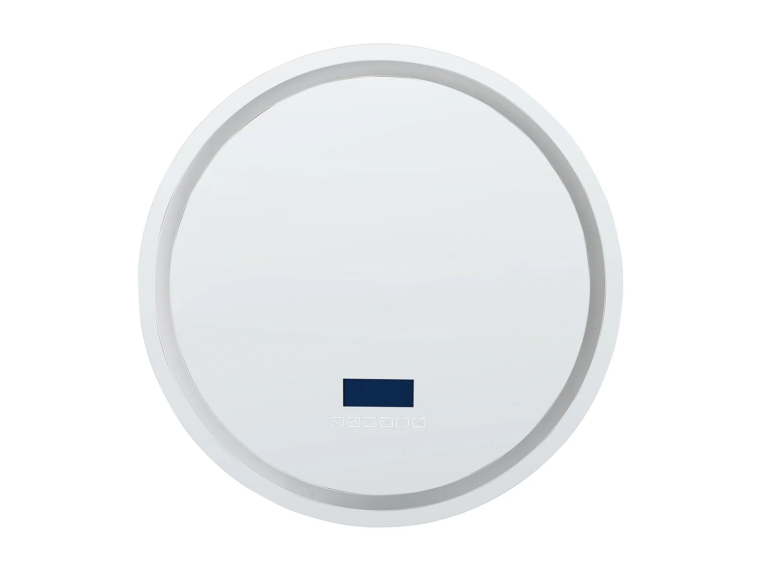 Miroir de salle de bain LED BROGNON 60 cm 60 cm Avec haut-parleur Bluetooth intégré Argenté