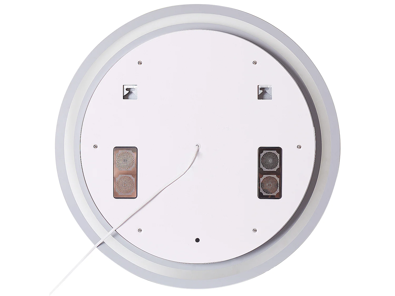 Miroir de salle de bain LED BROGNON 60 cm 60 cm Avec haut-parleur Bluetooth intégré Argenté