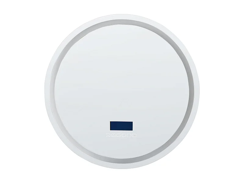 Specchio da bagno con luce LED BROGNON 60 cm 60 cm con altoparlante Bluetooth integrato Argento