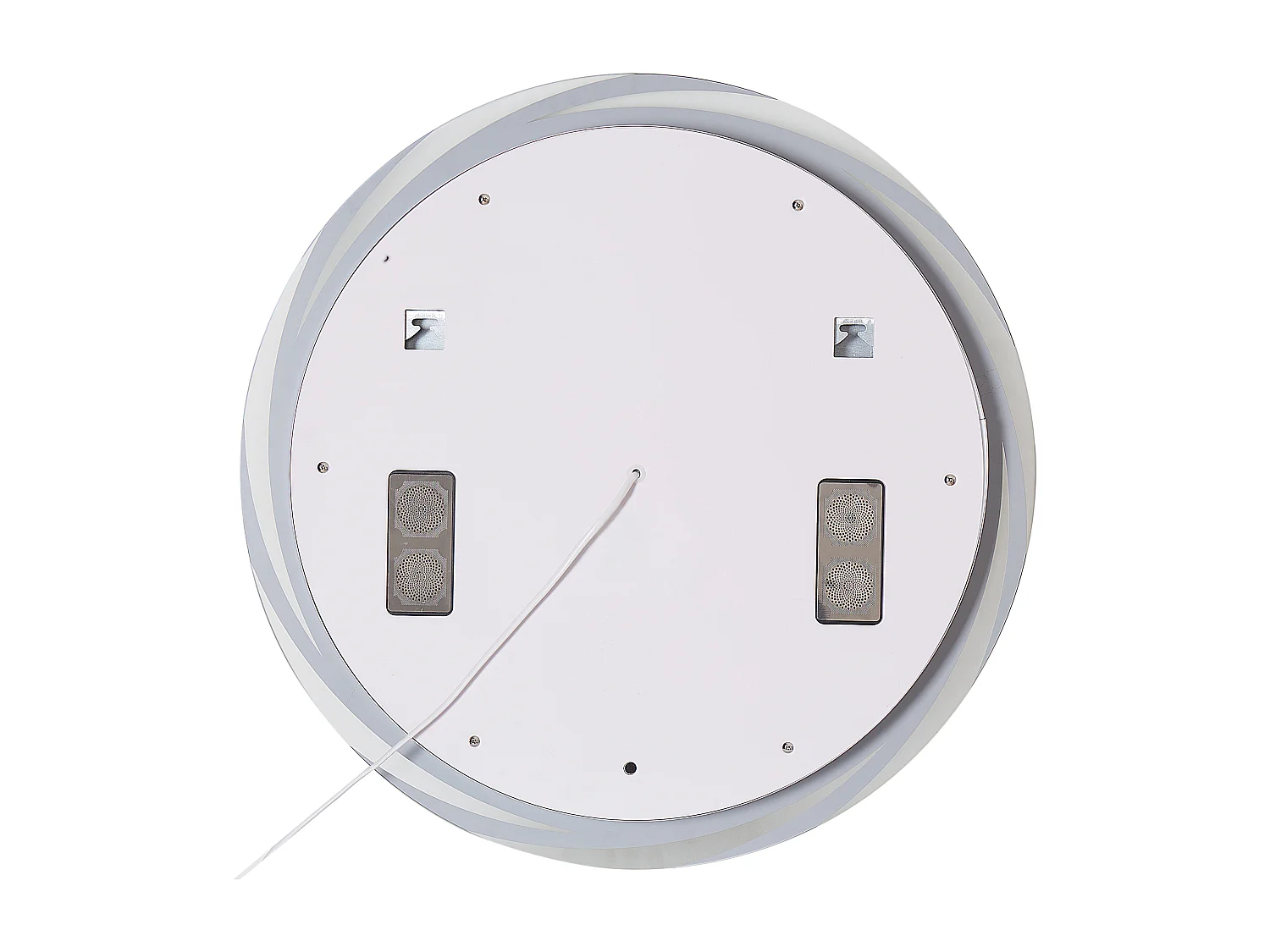 Lustro łazienkowe LED TANAY 60 cm 60 cm Wbudowany głośnik Bluetooth Srebrny