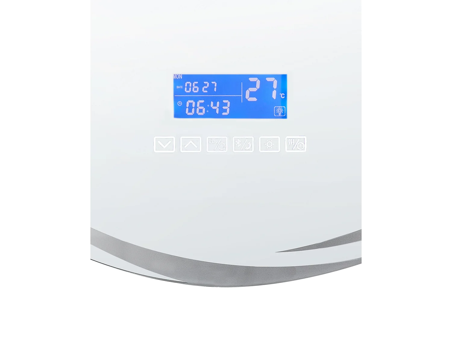 Espelho LED para casa de banho TANAY 60 cm 60 cm Com altifalante Bluetooth integrado Prateado