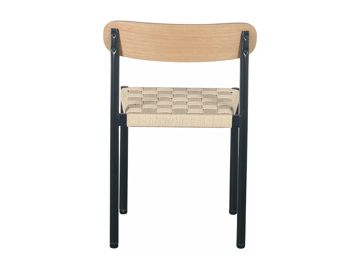 Stoel met dikke geweven zitting - eikenlook / zwart - HUMALPA