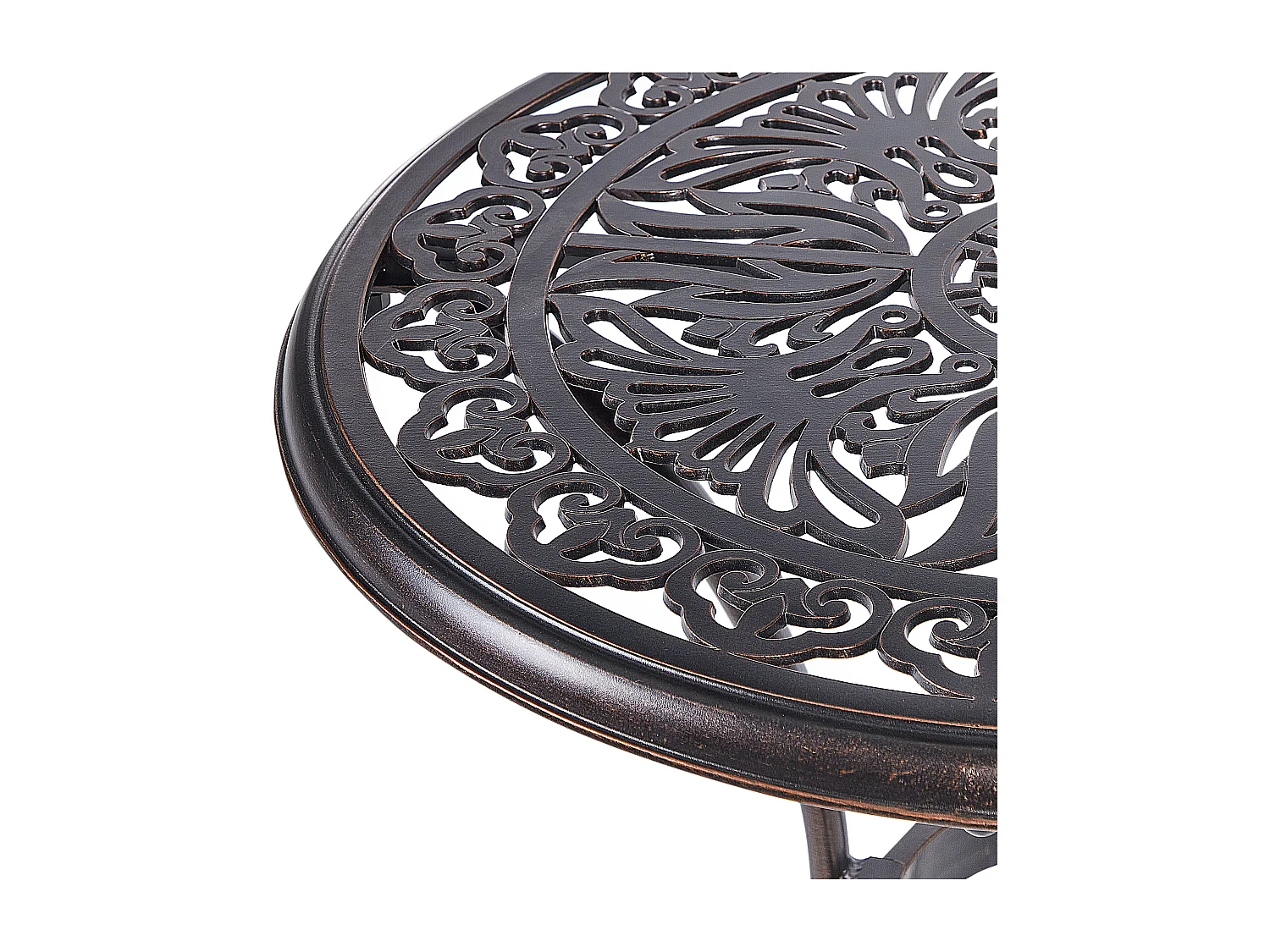 Stolik bistro ANDALO 68 cm 68 cm Metal Brązowy