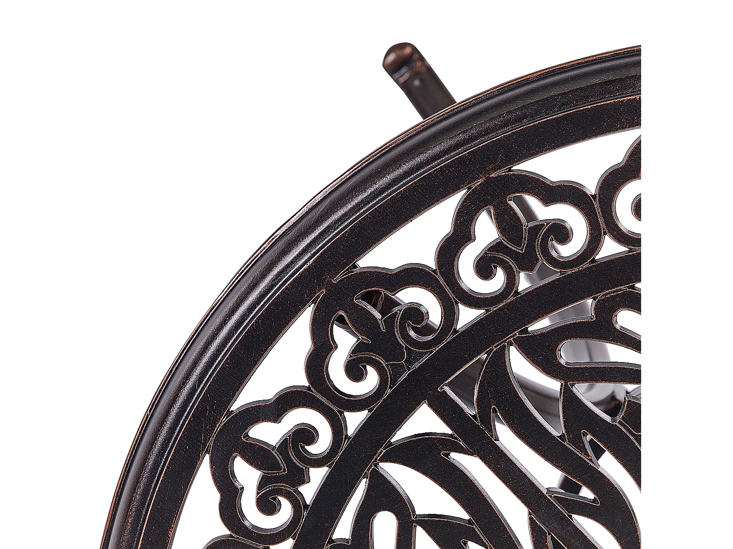 Stolik bistro ANDALO 68 cm 68 cm Metal Brązowy