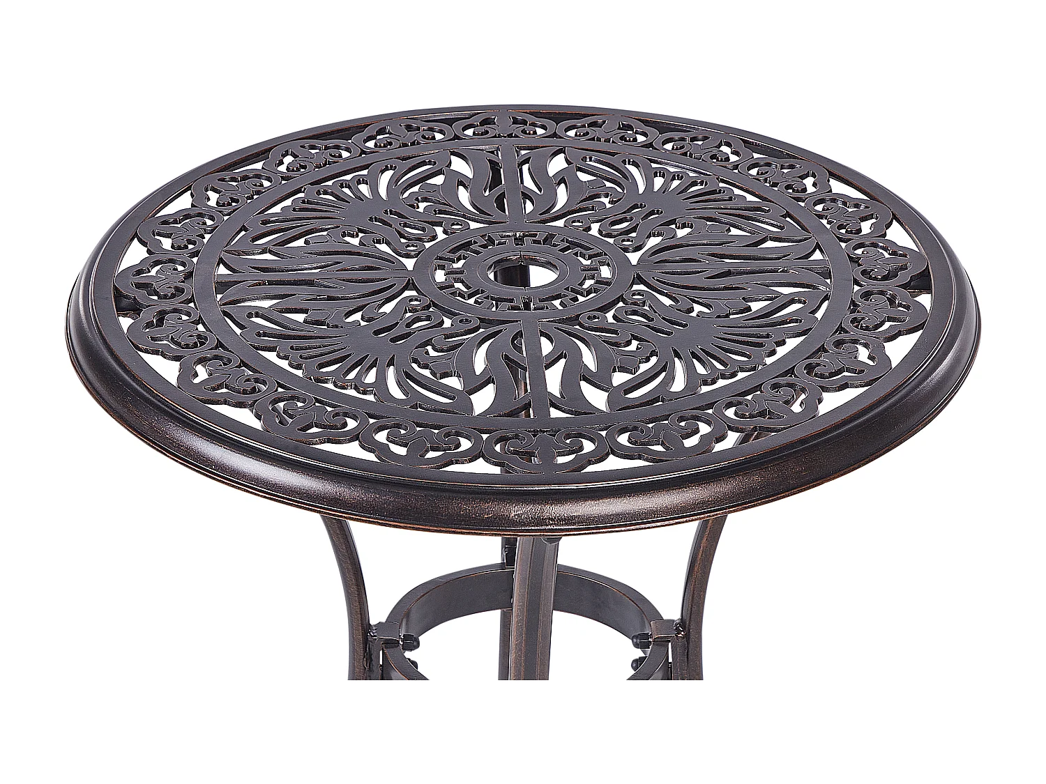 Table bistrot ANDALO 68 cm 68 cm Métal Marron