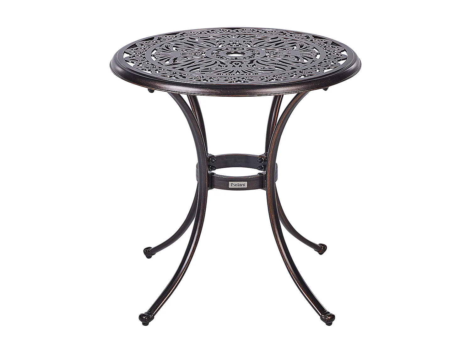 Stolik bistro ANDALO 68 cm 68 cm Metal Brązowy